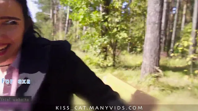 Russian Brunette Picked up in a Park Nearly Gets Filled by Mr Cat 69