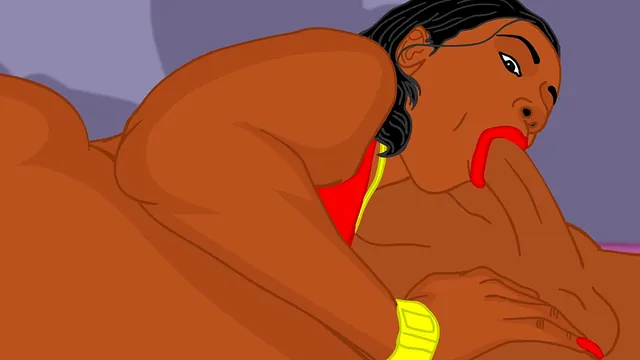 Cherokee D Ass delivers a fantastic blowjob in a big ass animated hentai