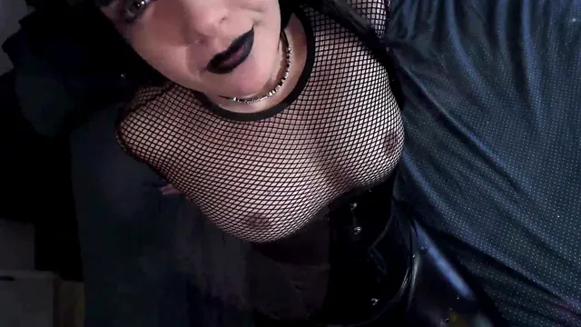 Four Big Creampies Fill Goth Babe Sweet Darling in Fishnet and Corset