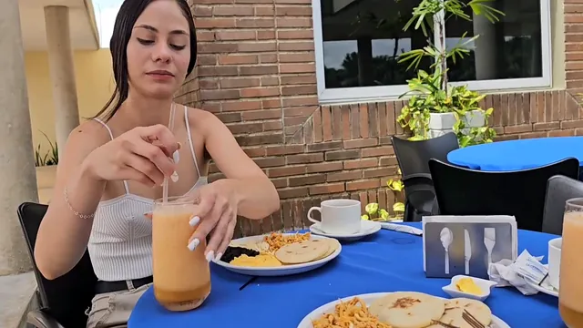 Neighbor Natalia says yes to Hector and they end up having sex at the apartment