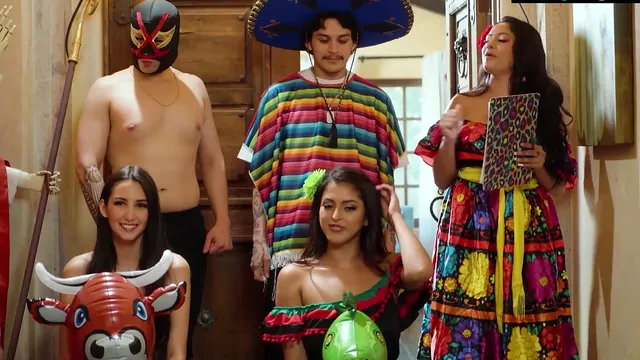 Natalia Nix, Sophia Leone and Serena Santos Join a Wild Group Orgy Party