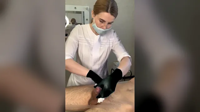 Danila Actor finishes hard during a depilation roleplay, then gets cleaned up