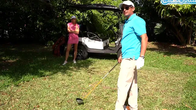 Big Natural Tits Blonde Blake Blossom Masturbates Out on a Golf Course