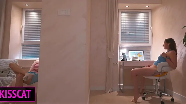Step son stops by his step dad's place and ends up in bed with the new step mom