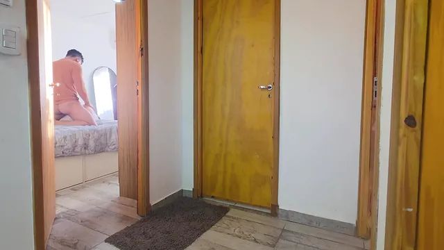 Stepsister Latina masturbates watching Latino have sex with a Tantaly doll