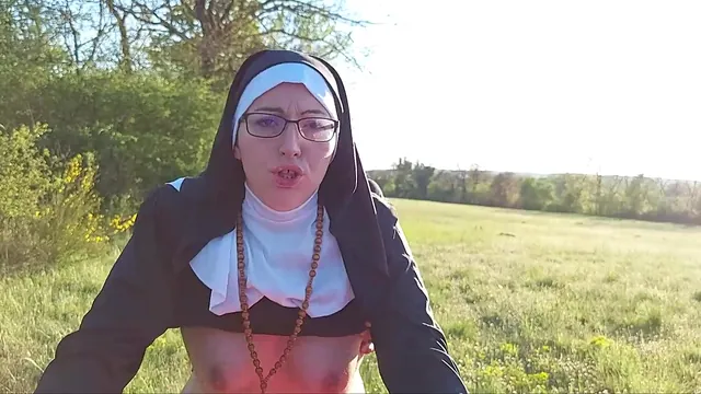 Nun Couplehotfr3869 gets anal from Vincelapoutre and his cum before church