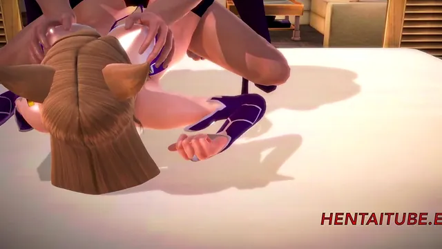 3D Hentai Ahri Goes From Handjob to Boobjob to Blowjob and Full Sex
