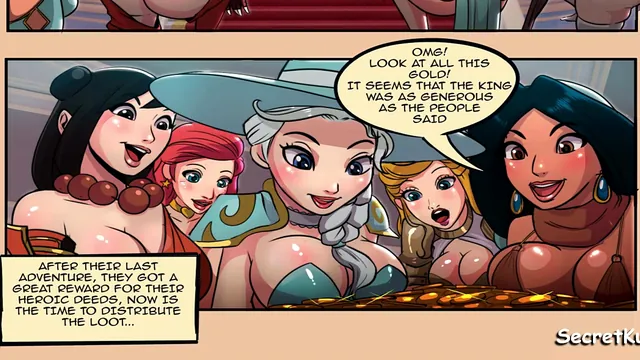 Cartoon Princesses Have a Wild Anal Orgy Right at the Table