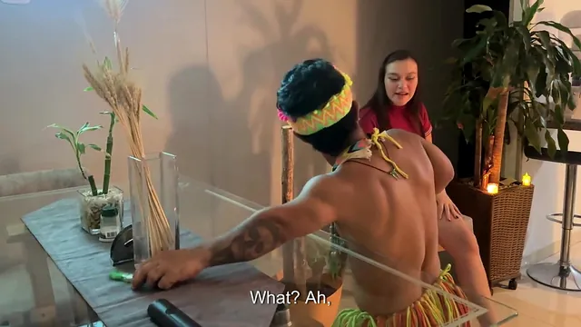 chiky dances Hawaiian for stepsister Julianaburning, then fucks her hard
