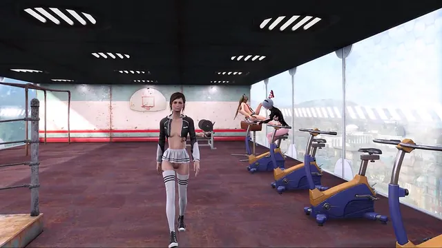 Cute Brunette Models Sporty Outfits in a Fallout 4 Hentai Cartoon