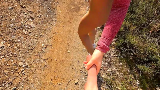 Jekjessi meets a cyclist in the forest and cums twice during rough anal