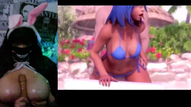 Busty otaku Ivy Adventure watches hentai in a Valorant rule 34 compilation