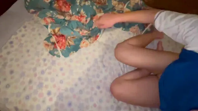 Woman in pajamas gets a rough face fucking and gags on it