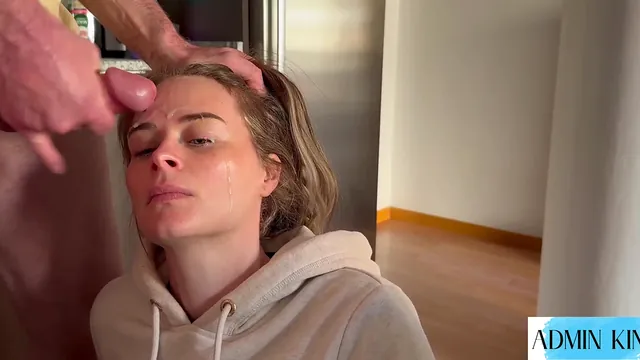 Admin Kink cums on the face of his angry girlfriend anyway