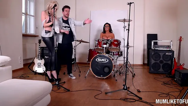 Rock Band Practice with Ava Koxxx and Sandra Star Becomes a Threesome