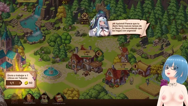Busty Isekai Waifu Game Demo Part 2 with Commentary