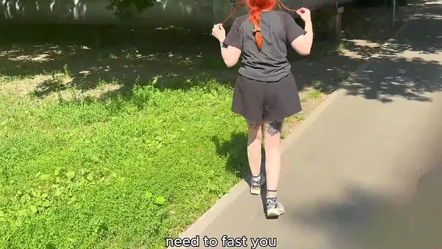 Deylamoon reaches orgasm outdoors with a vibrator and Dickma