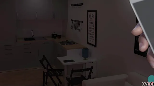 Busty blonde teen lies bare in bed in part 35 of the visual novel