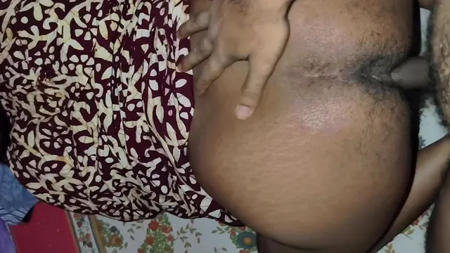 A shared bed at night leaves a man worked up next to a busty tanned desi MILF