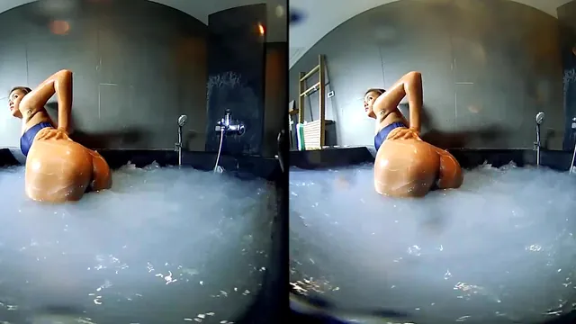 Soapy fingering and teasing in the bathtub, Part 3