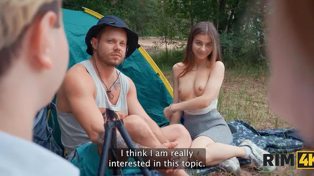 Two couples trade partners in the woods, with rimming all around and anal sex