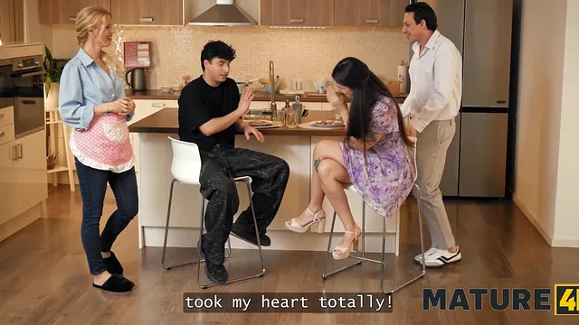 Lynna Nilsson helps with someone's first sex in the kitchen