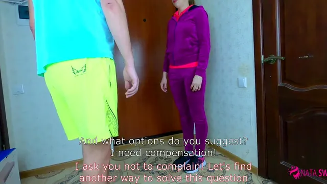 Nata Sweet in a velour tracksuit blows Pure Taboo and gets quick sex