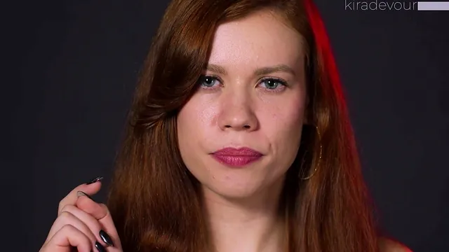 Kira de Vour Holds Eye Contact in a Russian Femdom JOI