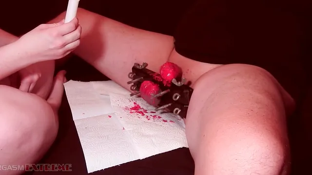 Femdom Hot Wax Play with Littleredheadmia Dripping Red Wax and Denying Orgasm