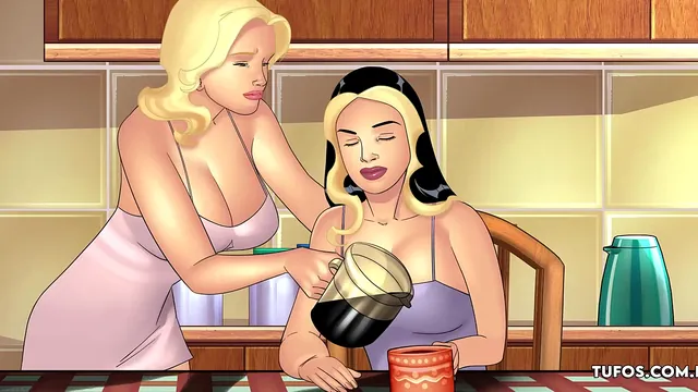Chubby blonde with a huge ass gets fucked by the alpha male in the house