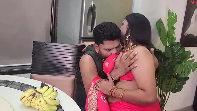 Busty Indian MILF Urmilasexy takes off a saree and has rough sex with Kalpesh