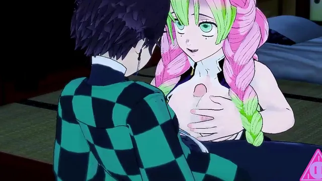 Tanjiro and Mitsuri Kanroji get horny in uncensored hentai gameplay