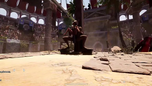 The ancient statue comes alive and pounds Lara in every hole
