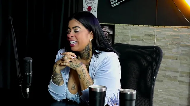 Marcelly Melo talks about politician parties, then strips and shows her ass