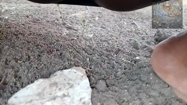 Gloryhole Solo Outdoors with a Hairy Pussy