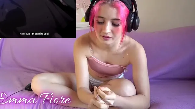 Pink Pussy watches hentai, gets worked up and talks dirty