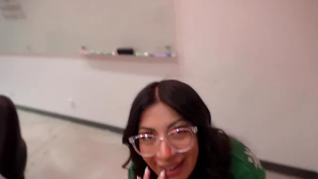 Cami Strella sucks off Lev Lieben at a work Christmas party