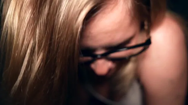 Curvy blonde with glasses reaches anal orgasm in a homemade POV clip