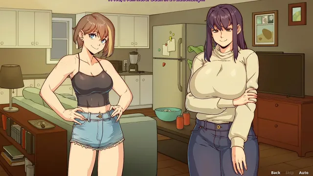Chloe sits back and watches Amy touch herself, then strokes her futa cock