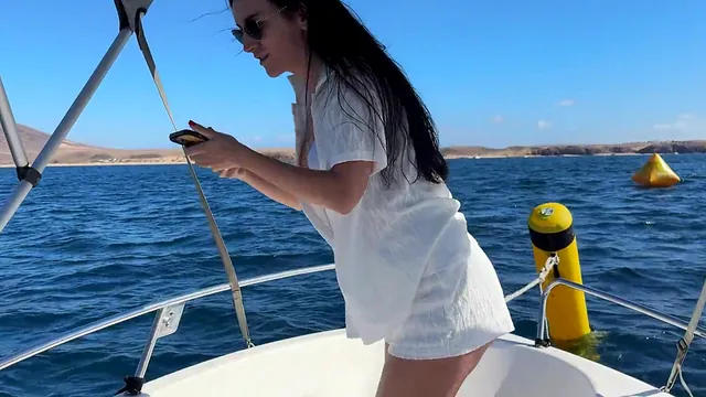 Stepmom Eva Keks takes a risk with Alex Becker out on a boat