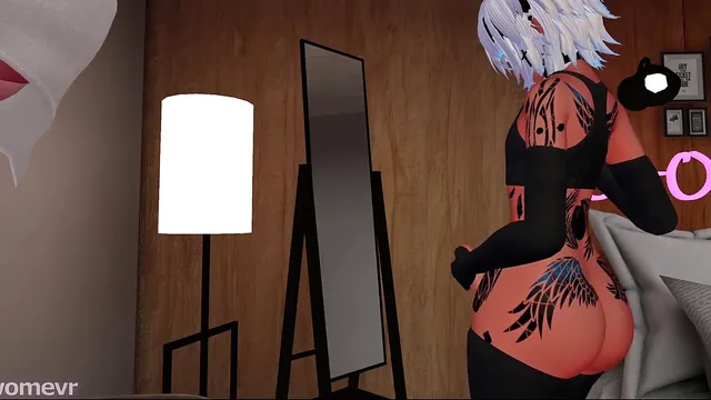 Busty Stepmom dresses her Stepson as a cute Femboy and then fucks him in VRChat