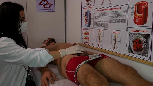 Nurse Jennifer Pimenta gets worked up when Kasallpimenta's patient gets hard