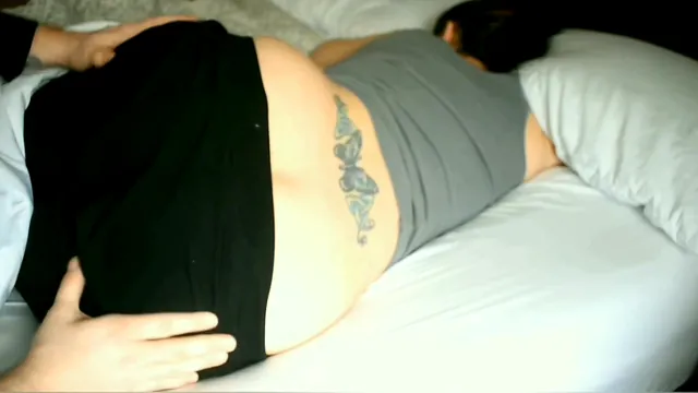 Curvy wife with a big round booty plays by the window
