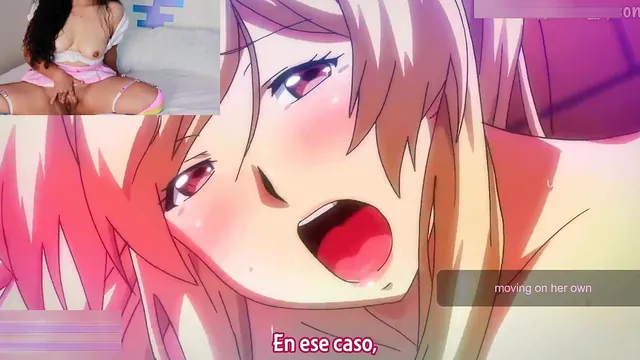 AgathaDolly watches hentai and ends up soaked in squirt