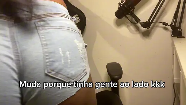 alicehot wears tiny denim shorts just to tease a friend's husband