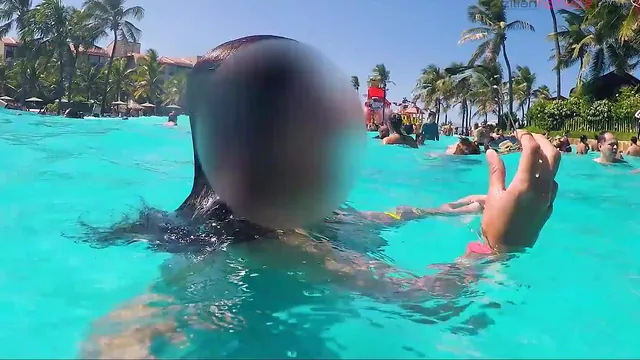 Brazilian Hotwife flaunts a big ass in a beachside park in Brazil