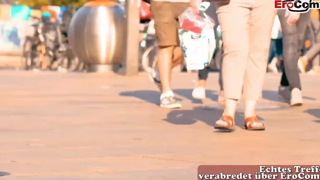 Gino Gemelli meets inked blonde Claudia Bitch on the street for sex