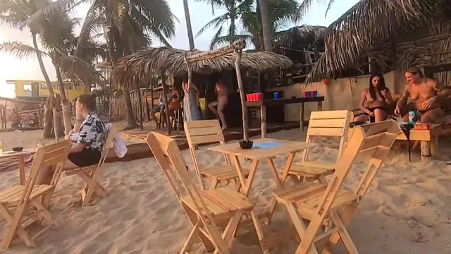 Beky and Carril enjoy their nudist lifestyle outdoors, part 3