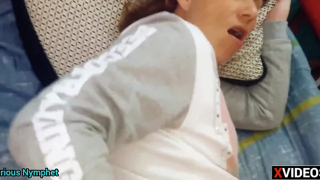 Pregnant MILF in white socks gives a footjob and a blowjob to Adrian Sukehiro