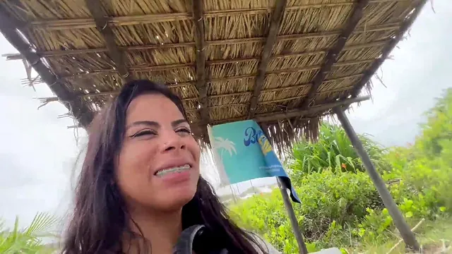 Lunna Geek and Loira Luxx hit a nude beach for sex, all of it on camera
